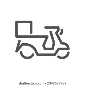Food and package delivery related icon outline and linear vector.