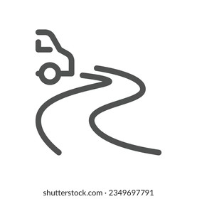 Food and package delivery related icon outline and linear vector.