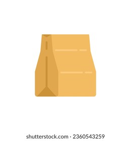 Food package icon flat vector. Eco bag. Container box isolated