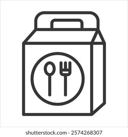 Food Package Icon Vector Illustration Outline