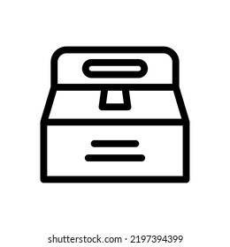 food package line icon illustration vector graphic 