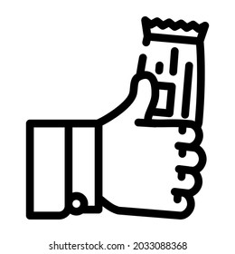 food package line icon vector. food package sign. isolated contour symbol black illustration