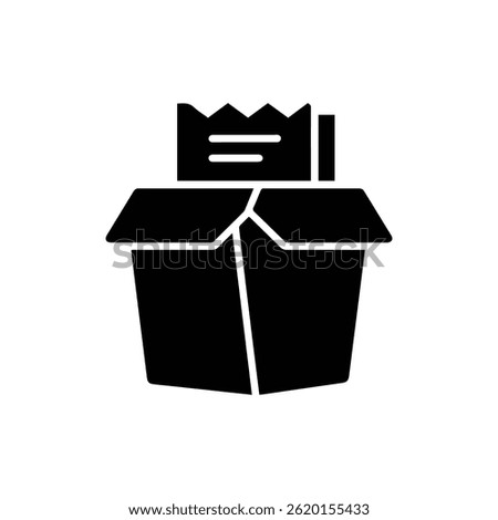 A food package with a receipt, symbolizing a completed food delivery order for customers