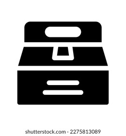food package solid icon illustration vector graphic 