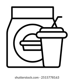 Food Packaging icon line vector illustration