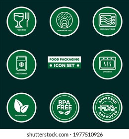 
Food Packaging icons Set Vector Illustration