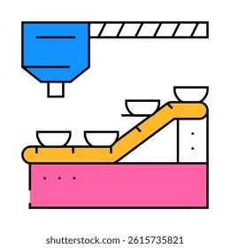 food packaging line line icon vector. food packaging line sign. isolated symbol illustration