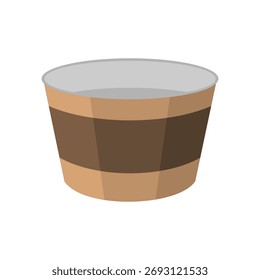 Vector de embalaje de alimentos aislado sobre fondo blanco