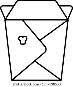 Food Packing Box Concept vector Icon design, Coronavirus contactless food delivery symbol on white background, Touchless Snacks Delivery Sign,