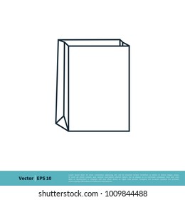 Food Paper Bag Icon Vector Logo Template Illustration Design. Vector EPS 10.
