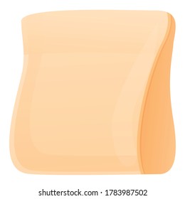 Food paper pack icon. Cartoon of food paper pack vector icon for web design isolated on white background