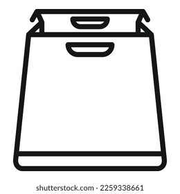 Food paper pack icon outline vector. Eco bag. Box kraft