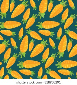 Food pattern. Carrot seamless background.
