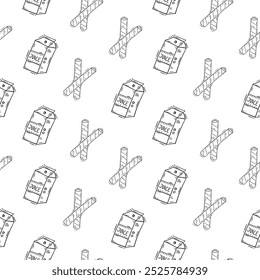 padrão de comida. padrão de comida de doodle. padrão contínuo de comida e bebida. plano de fundo padrão de comida desenhado à mão