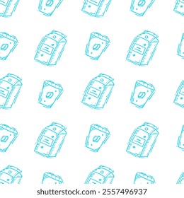 food pattern. doodle food pattern. seamless pattern of food and beverage. food pattern background