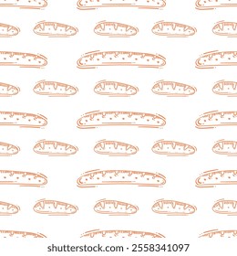 food pattern. doodle food pattern. seamless pattern of food and beverage. food pattern background