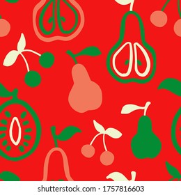 Food pattern seamless design. Decoration textile and paper series