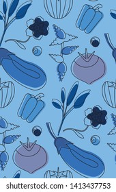 Food pattern seamless design graphic