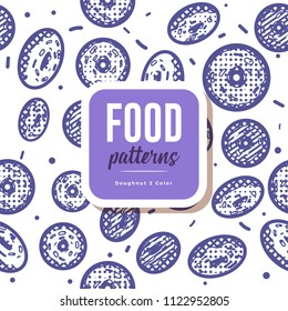 Food Patterns : Doughnut 2 Color 