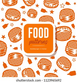 Food Patterns : Hamburger 2 Color