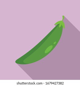 Food peas icon. Flat illustration of food peas vector icon for web design