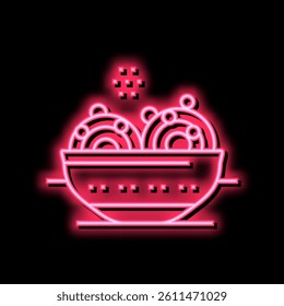 food with peas neon light sign vector. food with peas illustration