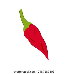 caricatura de comida chile pimiento. cayena mexicana, jalapeño vegetal, línea metro de comida chile pimiento signo. símbolo aislado Ilustración vectorial