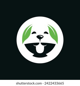 food pets logo with bowl concept