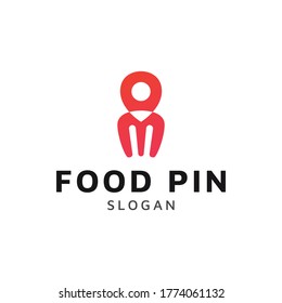 food pin logo design template