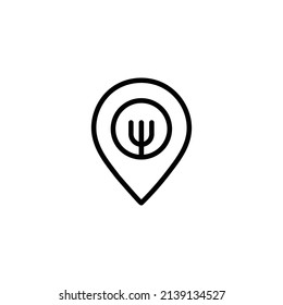 food Pin logo design vector for  Restaurant Cafe Bar logo design vector