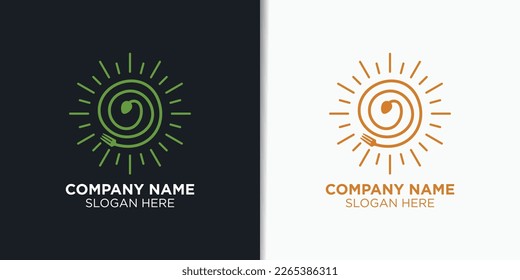 food planet logo design template, restaurant logo template