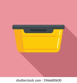 Food Plastic Box Icon. Flat Illustration Of Food Plastic Box Vector Icon For Web Design