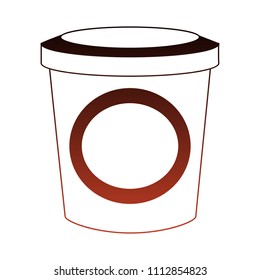 Food plastic container red lines