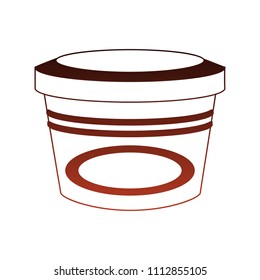 Food plastic container red lines