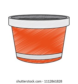 Food plastic container scribble