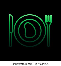 Food in a plate nolan icon. Simple thin line, outline vector of hotel icons for ui and ux, website or mobile application