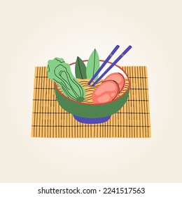 Food plate traditional dish vector design