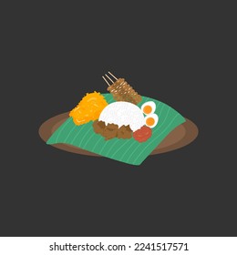 Food plate traditional dish vector design