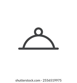 Food platter icon Vector logo outline