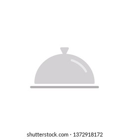Food platter serving flat icon, vector sign, Food serving tray colorful pictogram isolated on white. Symbol, logo illustration. Flat style design