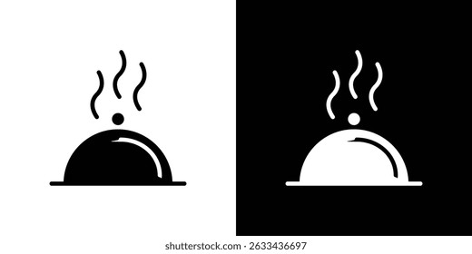 Conceito de ícone de serviço de prato de alimentos, ilustração de vetor