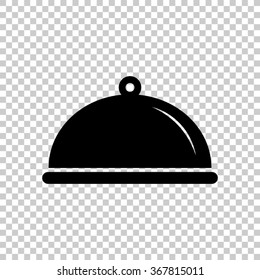 Food platter serving sign  - black vector icon