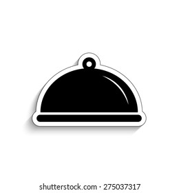 Food platter serving sign - vector icon