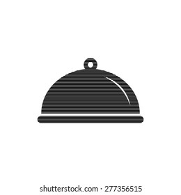 Food platter serving sign - vector icon