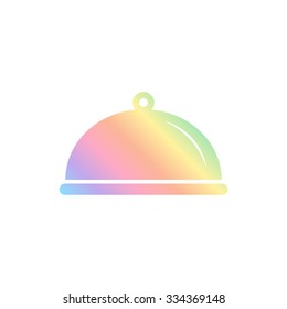 Food platter serving sign  - vector icon