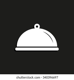 Food platter serving sign - vector icon