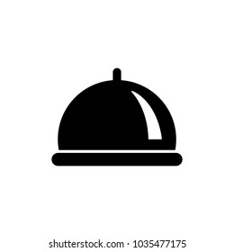 Food platter serving vector icon.
