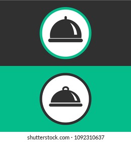 Food platter serving vector icon