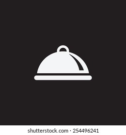 Food Platter Serving Vector Icon.