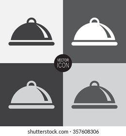 Food Platter Serving Vector Icon.